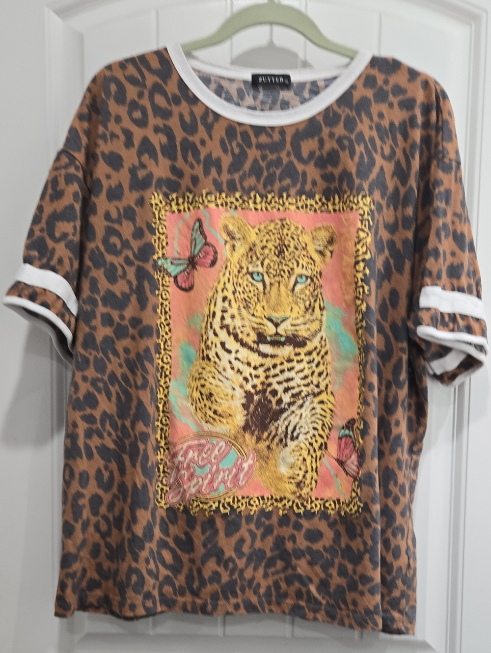 Zutter Leopard Graphic Tee - Brown